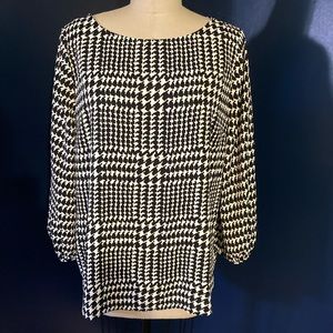 Talbots houndstooth blouse.
